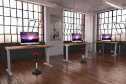 Nova Height Adjustable Desk -Office Furniture Store ha walnut