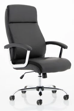Hatley High Back Office Chair -Office Furniture Store hatley black bonded leather chair 1
