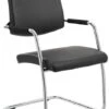 Havanna Leather Visitor Chair -Office Furniture Store havanna leather black 1