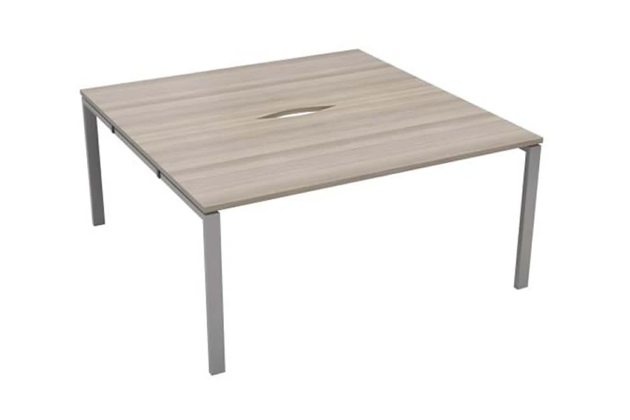 Kestral Grey Oak 2 Person Double Bench Desk 4 Kestral Grey Oak 2 Person Double Bench Desk - Image 2