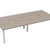 Kestral Grey Oak 4 Person Double Bench Desk