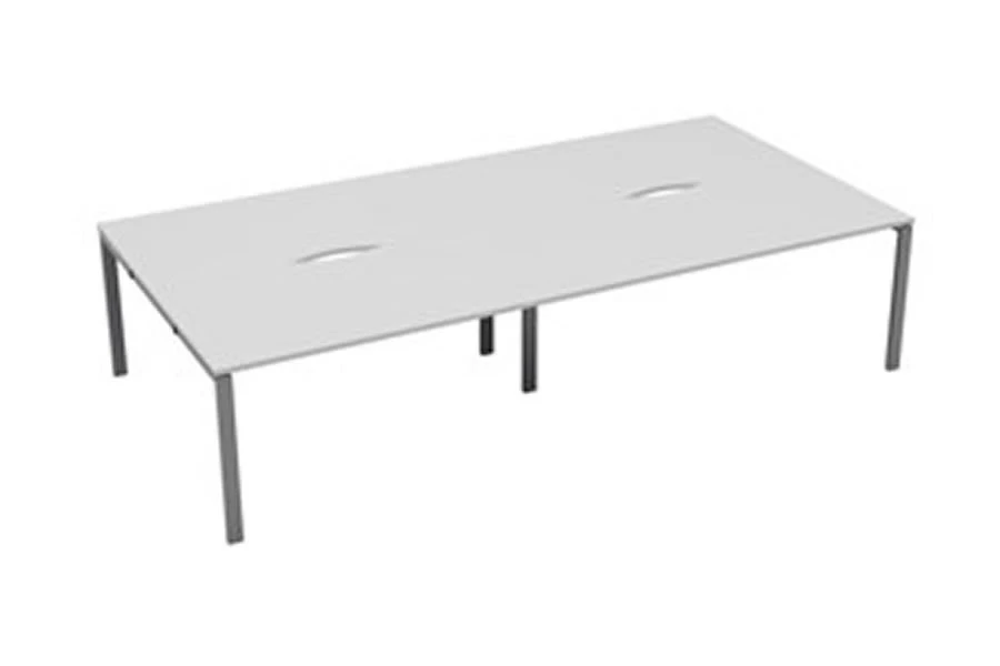 Kestral White 4 Person Double Bench Desk 3 Kestral White 4 Person Double Bench Desk