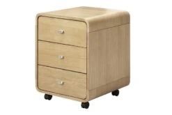 Curve Pedestal -Office Furniture Store helsinki 3 drawer ped oak 1
