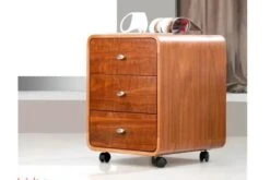 Curve Pedestal -Office Furniture Store helsinki 3 drawer ped walnut 2