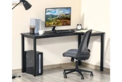 Nemesis Black Corner Gaming Desk -Office Furniture Store homcom l shaped corner desk 11