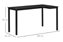 Nemesis Black Corner Gaming Desk -Office Furniture Store homcom l shaped corner desk 3