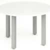 Polar White 1200mm Round Meeting Table -Office Furniture Store icm1200 round table white