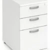 Polar White 3 Drawer Desk High Pedestal 1 Polar White 3 Drawer Desk High Pedestal -Office Furniture Store idhp3600 white
