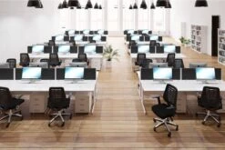 Polar White Circle Table 1200 Post Leg -Office Furniture Store image 2 1