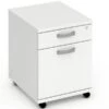 Polar White 2 Drawer Mobile Pedestal