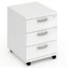 Polar White 3 Drawer Mobile Pedestal -Office Furniture Store imp3 pedestal white