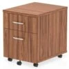 Nova Walnut 2 Drawer Mobile Pedestal -Office Furniture Store impulse 2 drawer mobile ped walnut