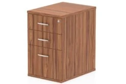 Nova Walnut 3 Drawer Desk High Pedestal -Office Furniture Store impulse desk high ped walnut