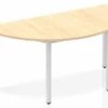 Solar Maple Semi-circle Table 1600 Box Frame Leg Silver -Office Furniture Store impulse semi circle table 1600 maple box frame leg silver