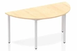 Solar Maple Semi-circle Table 1600 Box Frame Leg Silver