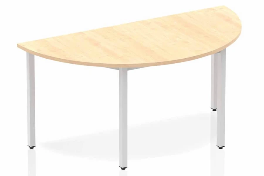 Solar Maple Semi-circle Table 1600 Box Frame Leg Silver 3 Solar Maple Semi-circle Table 1600 Box Frame Leg Silver