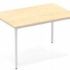 Solar Maple Straight Table Box Frame Leg Silver -Office Furniture Store impulse straight table 1200 maple box frame leg silver