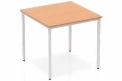 Price Point Beech Straight Table Box Frame Leg Silver -Office Furniture Store impulse straight table 800 oak box frame leg silver