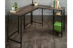 Industrial L Shaped Desk -Office Furniture Store industrial l shaped desk smoked oak 1