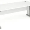 Polar White Rectangular Cantilever Desk -Office Furniture Store irdc18 white