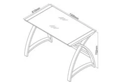Curve Laptop Computer Desk -Office Furniture Store line draw pc201 lap top desk