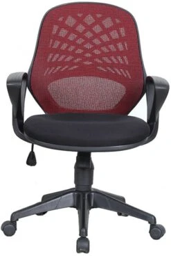 Spiral Mesh Back Office Chair -Office Furniture Store maine red 2