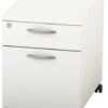 Avon White Mobile Pedestal Two Drawer -Office Furniture Store mobile 2 drawer pedestal