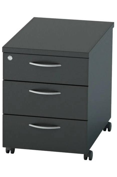 Nene Black Mobile Pedestal 3 Drawer 3 Nene Black Mobile Pedestal 3 Drawer