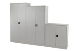 Mod Grey Steel 2 Door Cupboard -Office Furniture Store mod steel metal 2 door cupboard grey