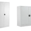 Mod White Steel 2 Door Cupboard -Office Furniture Store mod steel metal 2 door cupboard white