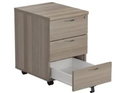 Kestral Grey Oak 3 Drawer Mobile Pedestal -Office Furniture Store mp 7