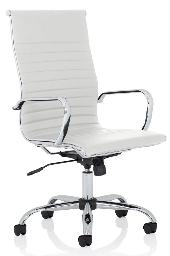 Nola High Back White Executive Office Chair 3 Nola High Back White Executive Office Chair