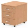 Norton Oak 3 Drawer Mobile Pedestal -Office Furniture Store norton oak 3 drawer mobile ped
