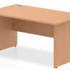 Norton Oak Rectangular Panel End Desk -Office Furniture Store norton oak rectangular panel end desk 1400mm