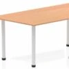 Norton Oak Trapezium Table 1600 Post Leg -Office Furniture Store norton oak trapezium table 1600 post leg