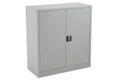Mod Grey Steel 2 Door Cupboard -Office Furniture Store nova contract desk 53