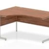 Nova Walnut Cantilever Corner Desk -Office Furniture Store nova walnut cantilever crescent desk left handed