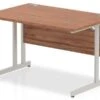 Nova Walnut Rectangular Cantilever Desk -Office Furniture Store nova walnut rectangular cantilever desk