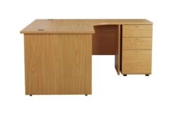 Kestral Corner Panel Desk And Pedestal -Office Furniture Store opr1612cwsrpplustesdhp3ok side