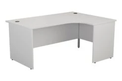 Kestral White Panel Corner Workstation -Office Furniture Store opr1612cwsrpwh front 45