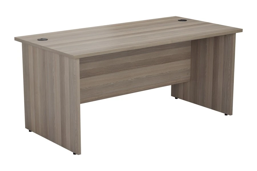 Kestral Grey Oak Rectangular Panel Desk 4 Kestral Grey Oak Rectangular Panel Desk - Image 2