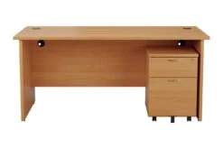 Kestral Panel Promo Desk And Pedestal -Office Furniture Store opr1680pplustesmp2be front
