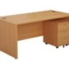 Kestral Panel Promo Desk And Pedestal -Office Furniture Store opr1680pplustesmp2be front 45