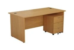 Kestral Panel Promo Desk And Pedestal -Office Furniture Store opr1680pplustesmp3ok front 45