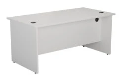 Kestral White Rectangular Panel Desk 9 Kestral White Rectangular Panel Desk -Office Furniture Store opr1680pwh back 45