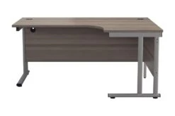 Kestral Grey Oak Cantilever Corner Workstation -Office Furniture Store ost1612cwsrclgo front