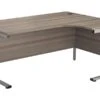 Kestral Grey Oak Cantilever Corner Workstation 2 Kestral Grey Oak Cantilever Corner Workstation -Office Furniture Store ost1612cwsrclgo front 45