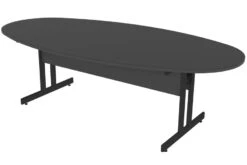 Nene Oval Black Boardroom Table -Office Furniture Store oval boardroom