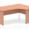 Price Point Beech Panel End Corner Desk -Office Furniture Store panel end crescent desk 1600mm right handed