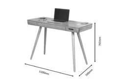 San Francisco Smart Executive Desk -Office Furniture Store pc709 san francisco smart speaker charging desk line drawing
